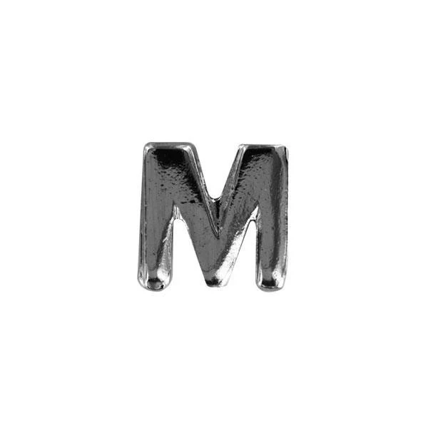 Ribbon Attachments: Letter M - silver