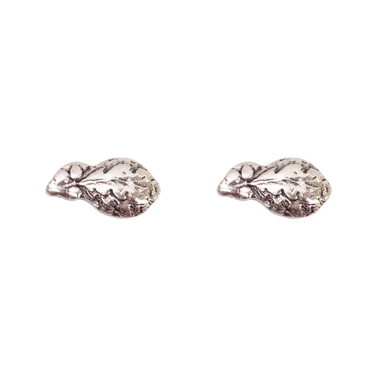 Ribbon Attachments: Oak Leaf Cluster - silver oxidized