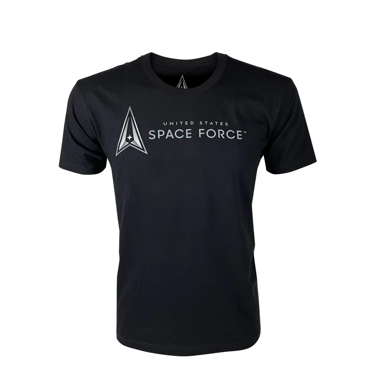 Space Force Leisure T-Shirt: Black with Space Force Logo - Image 2