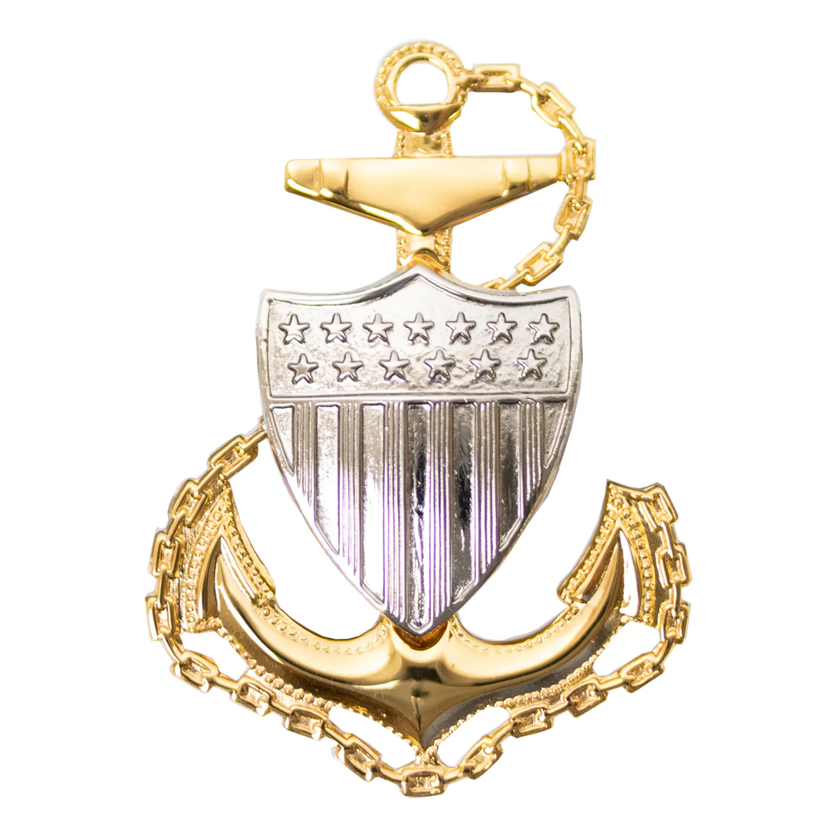 Coast Guard Cap Device: E7 Chief Petty Officer - regulation size