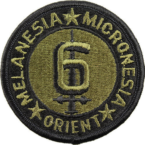 Marine Corps Shoulder Patch: Sixth Division - subdued (NON-RETURNABLE)