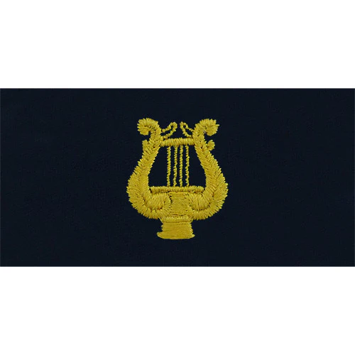 Navy Embroidered Collar Device: Band Leader - embroidered on coverall