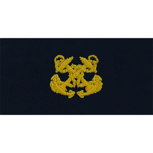 Navy Embroidered Collar Device: Boatswain - embroidered on coverall