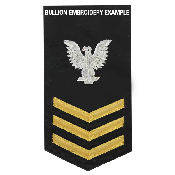 Navy E6 MALE Rating Badge: Aviation Electrician's Mate - blue - Image 4