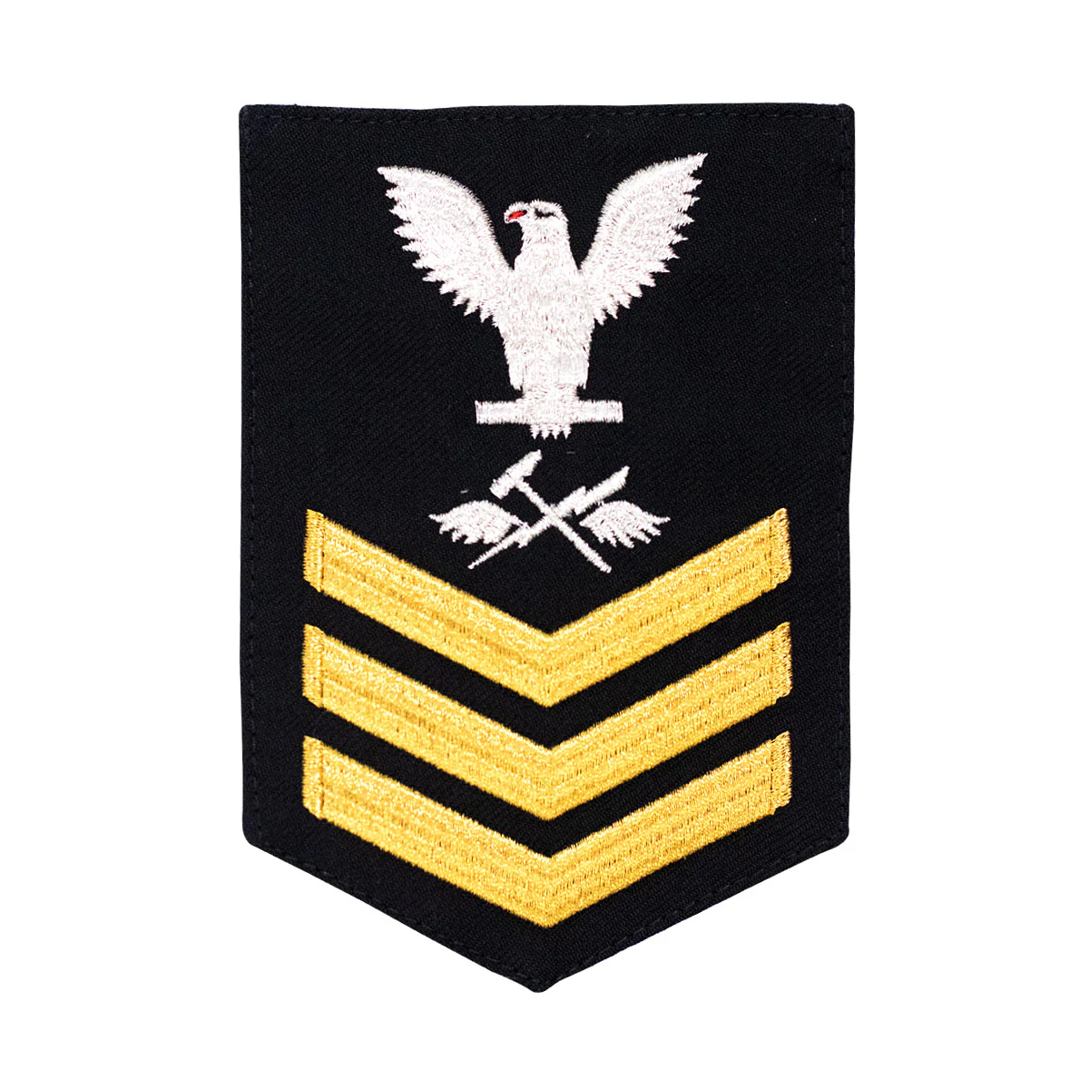 Navy E6 MALE Rating Badge: Aviation Support Equipment Technician - blue - Image 2