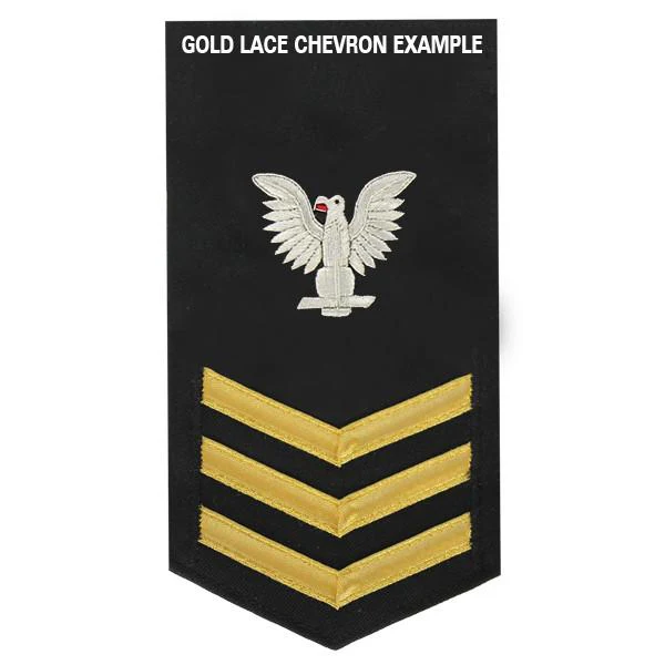 Navy E6 MALE Rating Badge: Aviation Support Equipment Technician - blue - Image 3