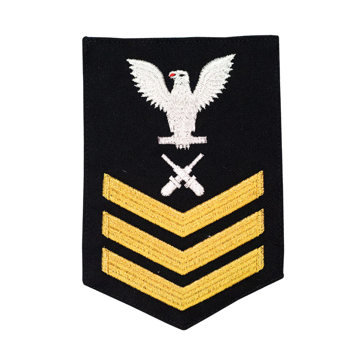 Navy E6 MALE Rating Badge: Gunner's Mate - blue - Image 2