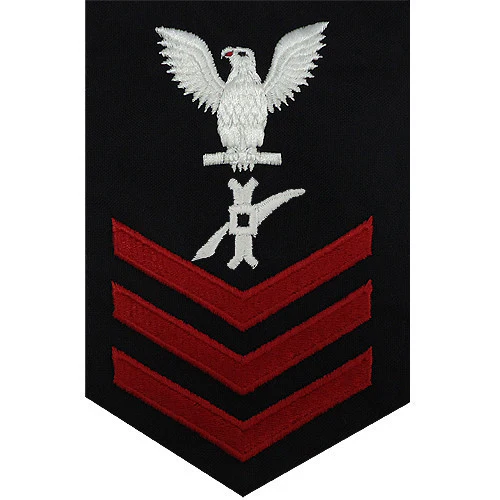 Navy E6 MALE Rating Badge: Legalman - blue