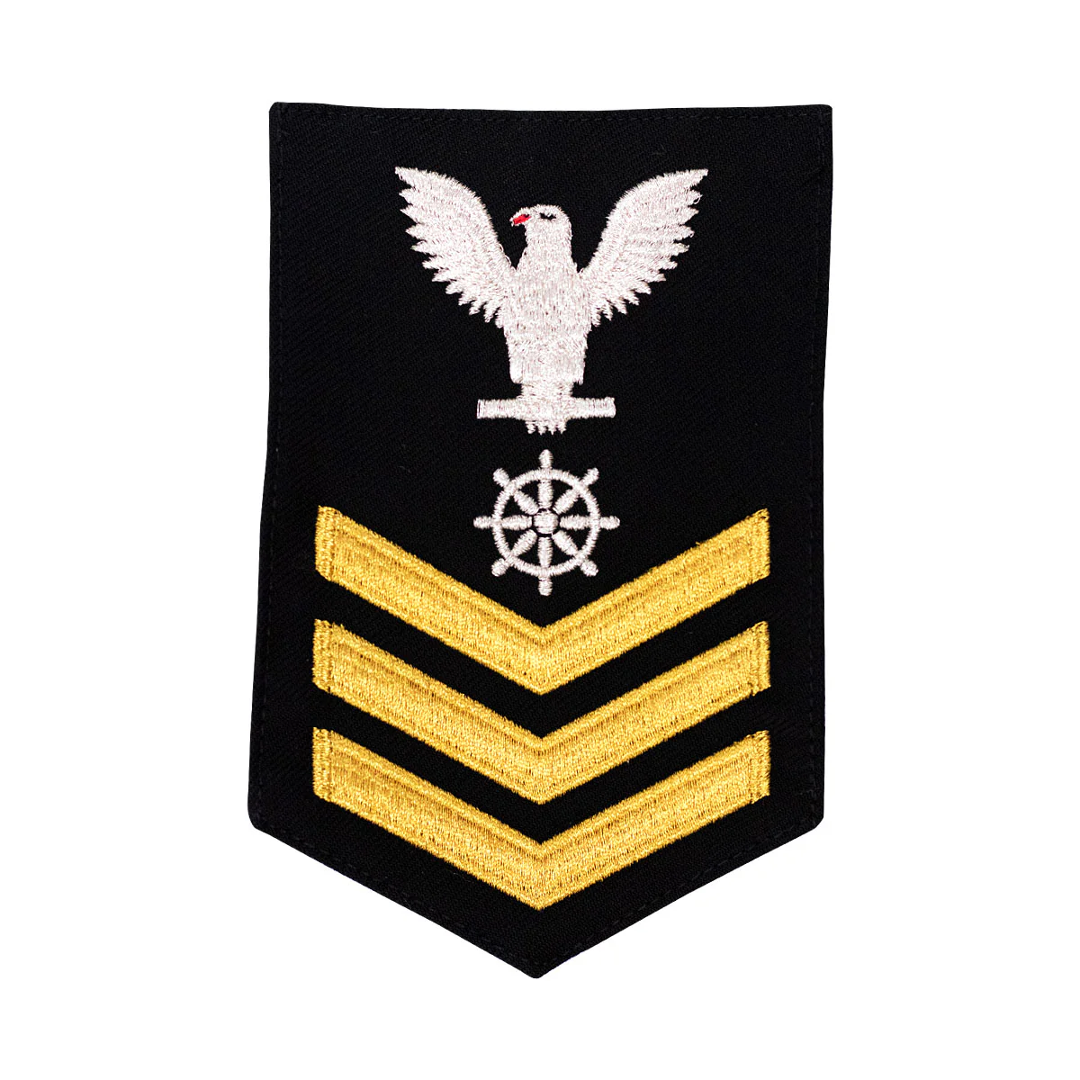 Navy E6 MALE Rating Badge: Quartermaster - blue - Image 2
