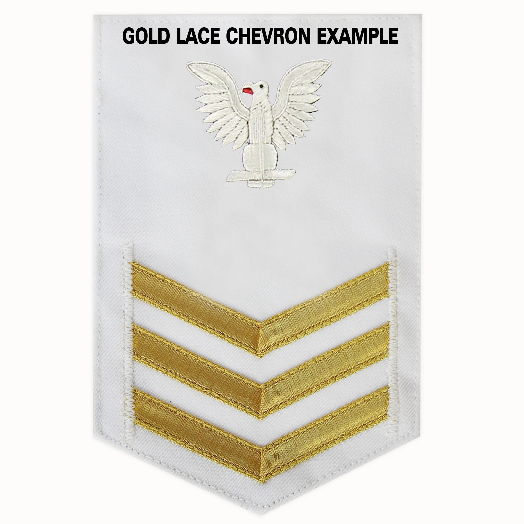 Navy E6 MALE Rating Badge: Aviation Machinist's Mate - white - Image 2