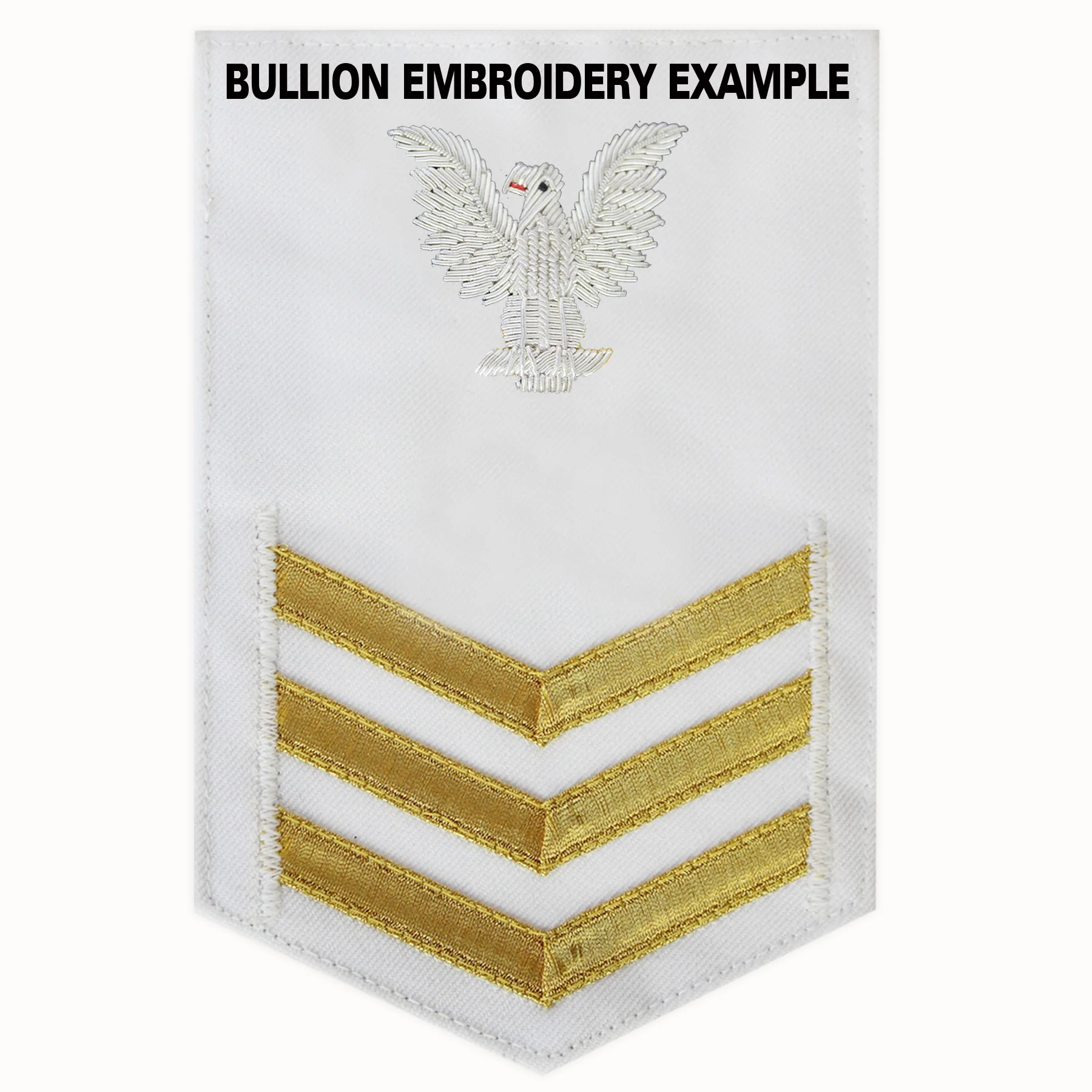 Navy E6 MALE Rating Badge: Aviation Support Equipment Technician - white - Image 3