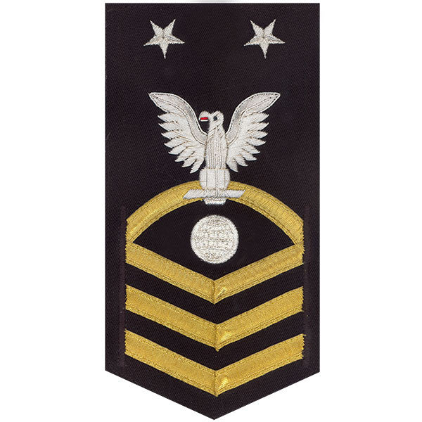 Navy E9 MALE Rating Badge: Electrician's Mate - vanchief on blue