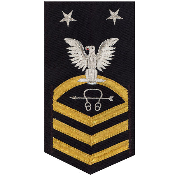 Navy E9 MALE Rating Badge: Sonar Technician - vanchief on blue