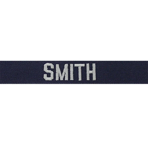 Navy Name Tape: Enlisted - Embroidered on Coverall