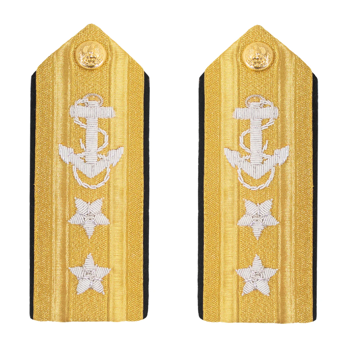 Navy Shoulder Board: Two-Star Line Rear Admiral - male
