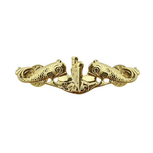Navy Badge: Submarine Officer - miniature, mirror finish