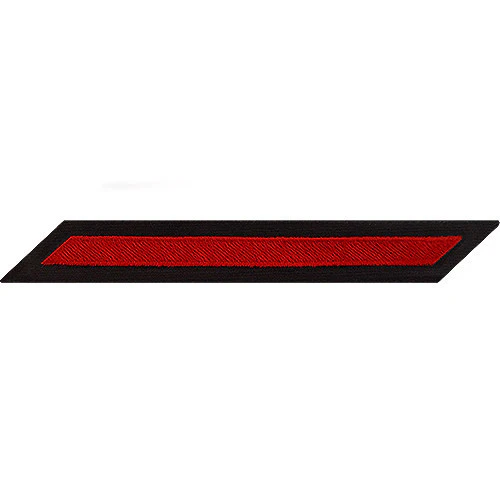 Navy Enlisted Male Hash Marks: Red Embroidered on Blue Serge - set of 1
