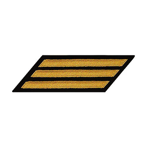 Navy Hash Marks: Seaworthy Gold on Blue - female, set of 3