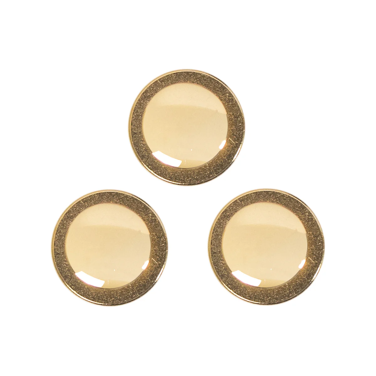Navy Shirt Studs: Gold - set of 3 - Image 2