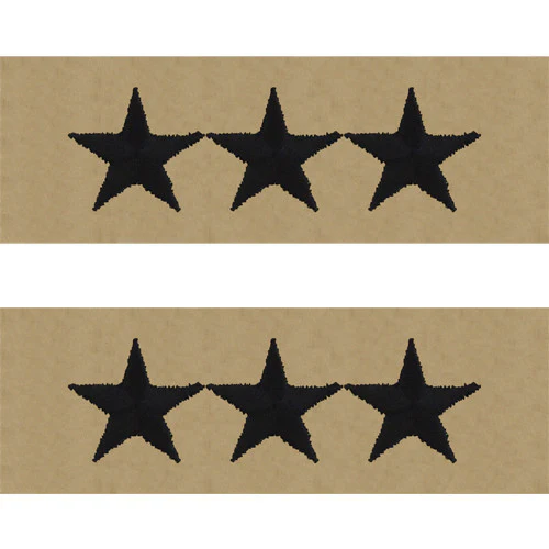 Navy Embroidered Collar Device: Vice Admiral - embroidered on desert (NON-RETURNABLE)