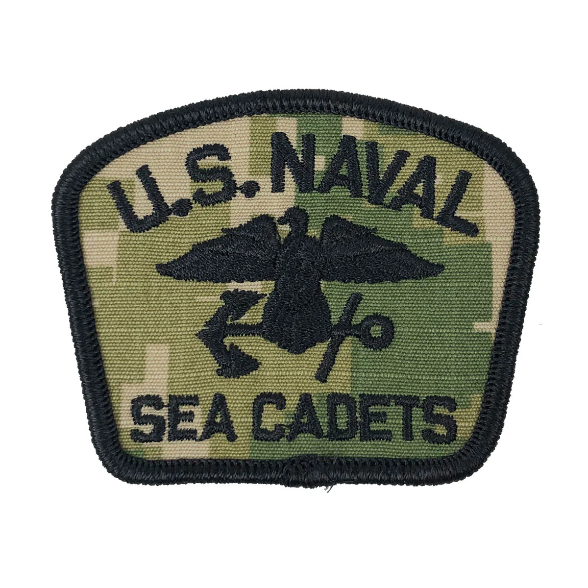 USNSCC - Naval Sea Cadets Cap Device Black on Type III Embroidered