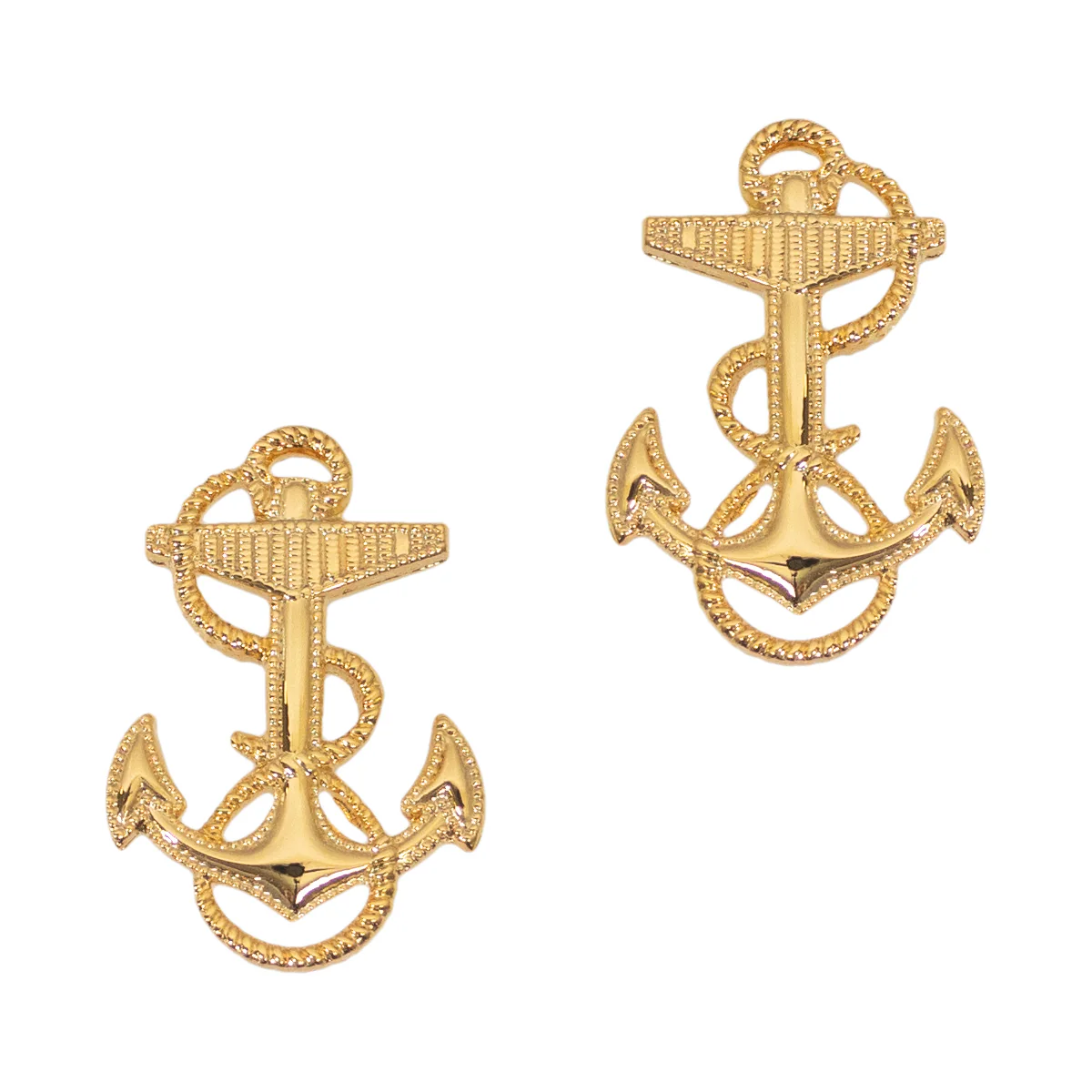 USNSCC / NLCC - 1-1/8" Gold Fouled Anchor worn by NSCC on Coat