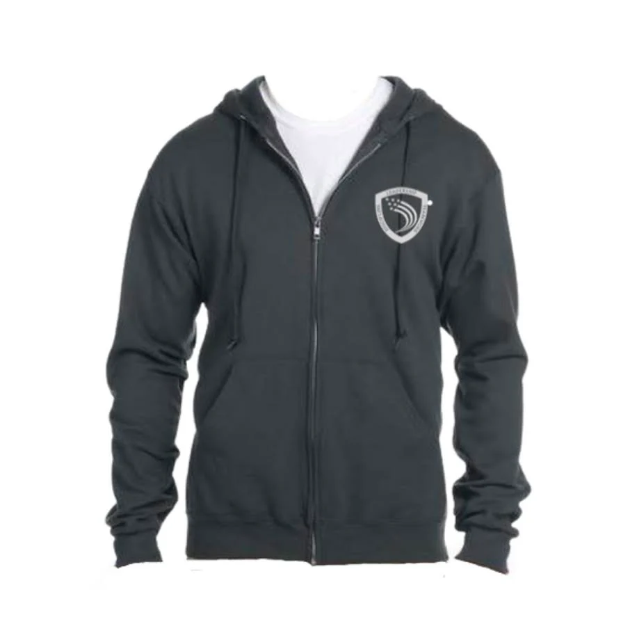 Young Marines Zippered Hoodie Black Heather