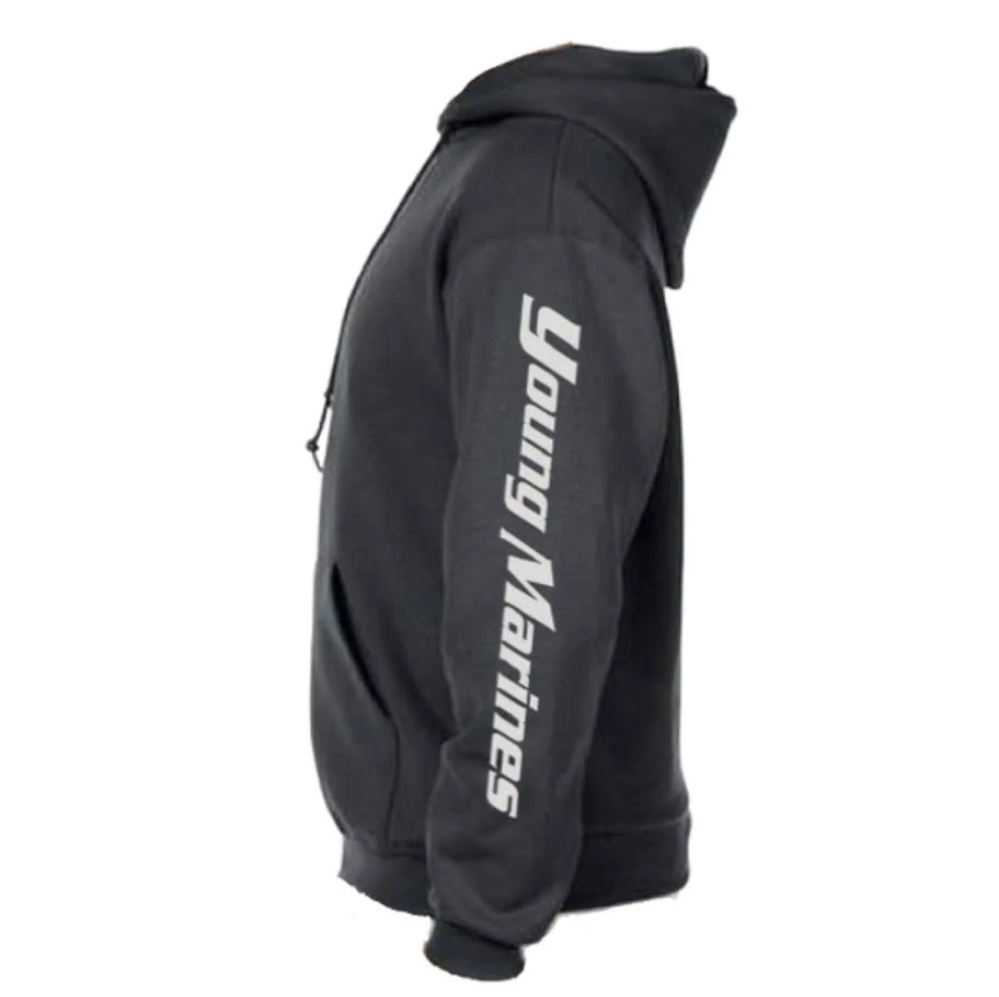 Young Marines Zippered Hoodie Black Heather - Image 2